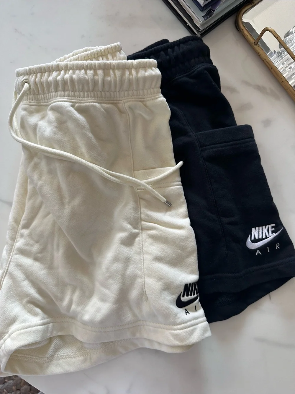 Nike Sweat Athletic Shorts black and yellow bundle x 2 size medium
